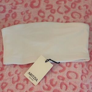 Aritzia White Bandeau Top